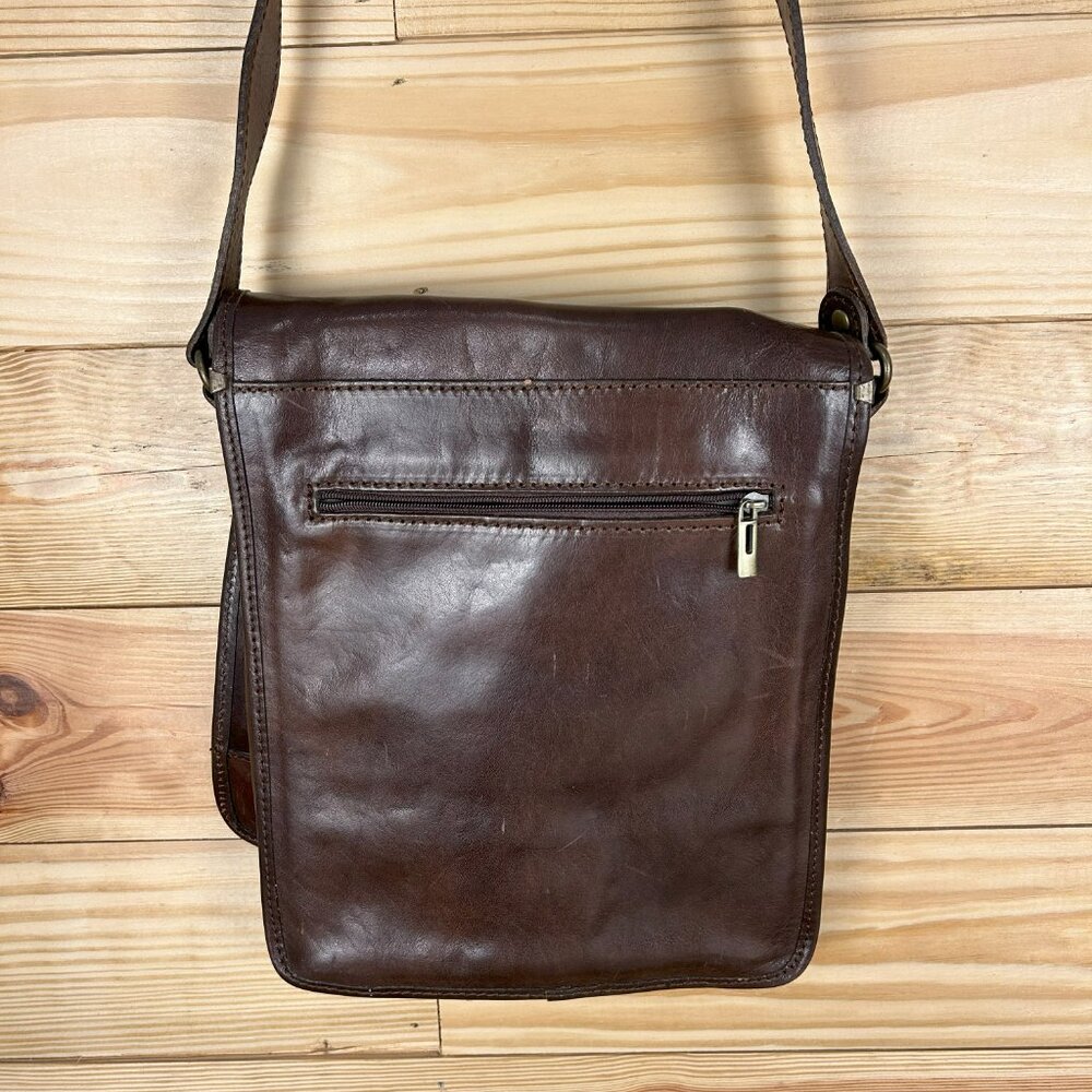 Vera Pelle brown leather crossbody - Picture 6 of 7